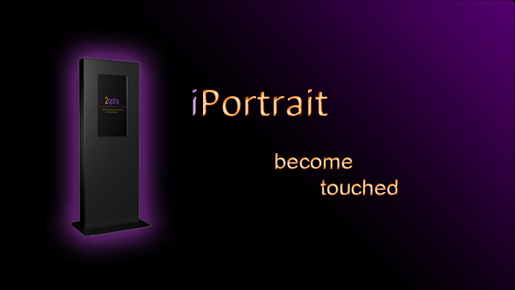 iPortrait single touch interactive display system